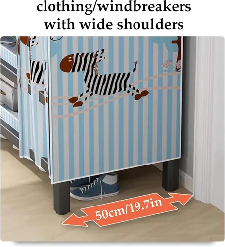 Vista 7 de large closets Large Closet Metal Frame Clothes Closet with Thick Cloth Cover Closet for Clothes Saves Space Portable Wardrobe Closet Space-saving