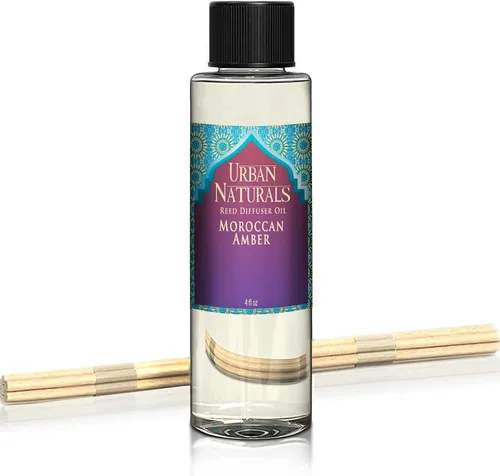 Vista 12 de Urban Naturals Recambio de aceite difusor de varillas ámbar y lavanda, lavanda relajante, ámbar cálido, aroma calmante para habitación, 4 onzas +