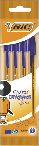 Vista 6 de BIC Cristal Fine Bolígrafo Pack de 4 Negro