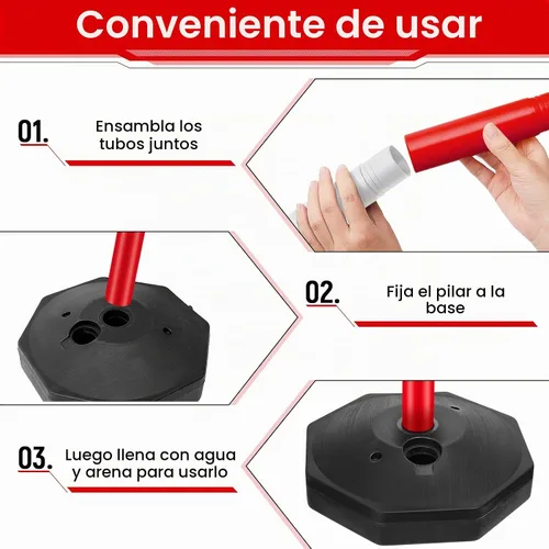 Vista 4 de Konohan Paquete de 6 delineadores de cono de estacionamiento de 34 pulgadas, juego de puntal de plástico para poste de tráfico, barrera de blanco