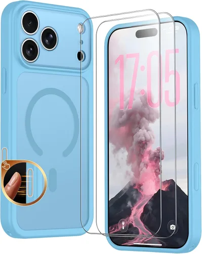 Vista 122 de SPIDERCASE Funda magnética translúcida diseñada para iPhone 11, con 2 protectores de pantalla de vidrio templado, antihuellas, para iPhone 11 de 6.1