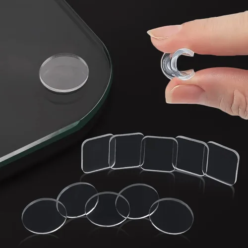 Vista 7 de Protector de mesa de vidrio autoadhesivo suave de tamaño extremadamente grande, transparente, antideslizante y anti rayones para mesa de vidrio