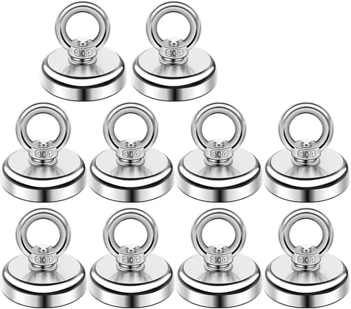 Vista 12 de DIYMAG Ganchos magnéticos con agujero avellanado 110LBS+ 10