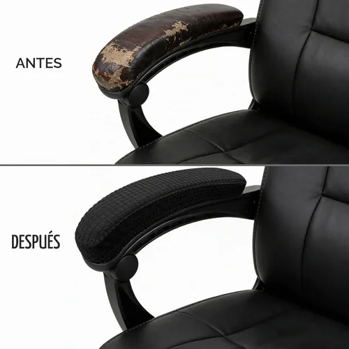 Vista 2 de Melaluxe Fundas para reposabrazos de silla de oficina, elásticas, extraíbles y lavables, fundas elásticas para reposabrazos de silla de escritorio