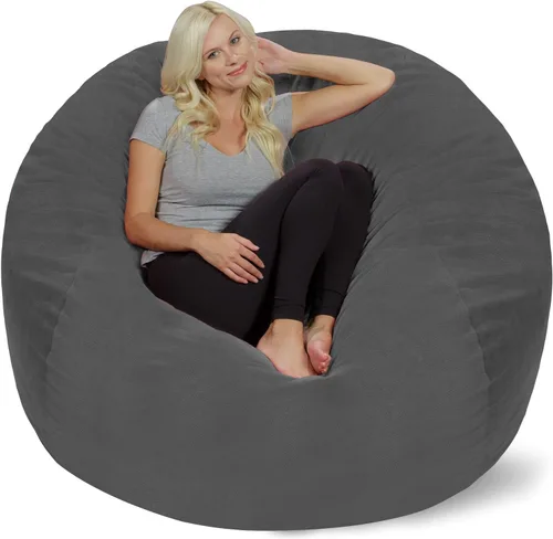 Vista 59 de Chill Sack Bean Bag Funda para silla, 3 pies, microgamuza - Oliva
