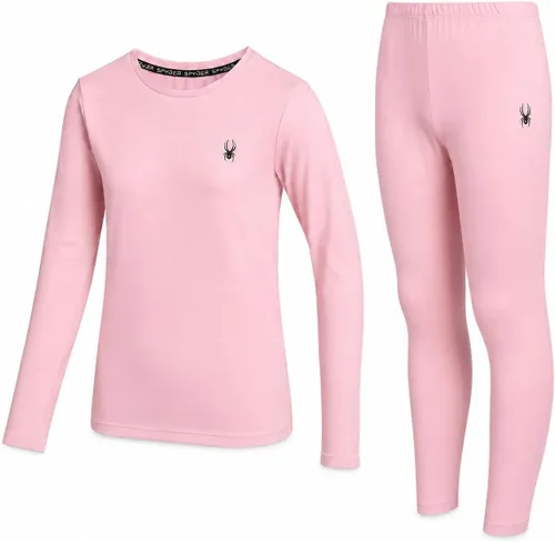 Vista 10 de Conjunto de ropa interior térmica Spyder para niños - 2 piezas con aislamiento que absorbe la humedad, capa base transpirable, pantalones largos