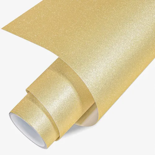 Vista 9 de VINYL FROG Vinilo adhesivo brillante de 12 x 60 pulgadas, vinilo permanente con purpurina negra para cortador de manualidades para decoración