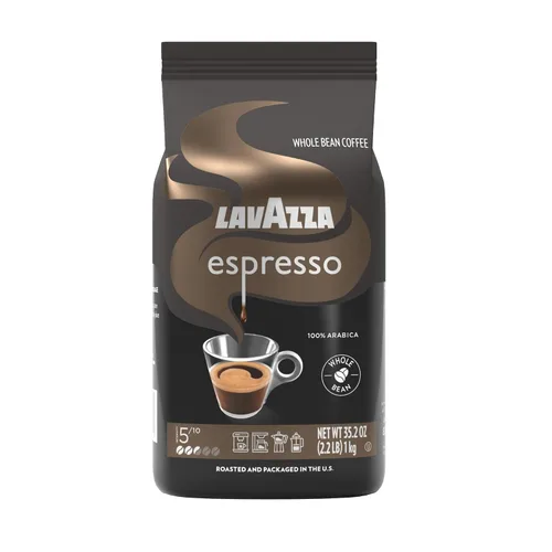 Vista 27 de Lavazza Granos de café tostados, aroma Crema E, 2.20 libras (paquete de 6)