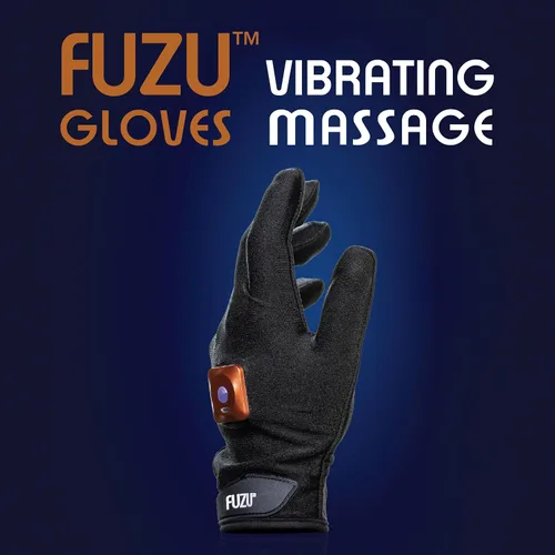 Vista 5 de Fuzu Guante de masaje vibratorio utilizado para proporcionar masajes, masajear músculos doloridos, espalda, cuello, hombros y piernas, 20 Negro