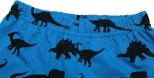 Vista 4 de Conjunto de pijamas para niños, pijamas largos para niños pequeños, ropa de dormir de dinosaurio para niños pequeños
