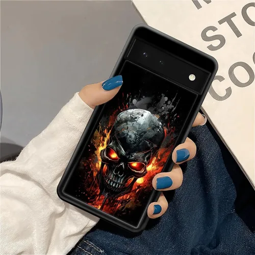 Vista 1835 de Compatible con Google Pixel 4A 5G Mobile Case Creative Acrylic Panel trasero Silicona Protección Grip especialmente diseñado para Google Pixel 4A 5G