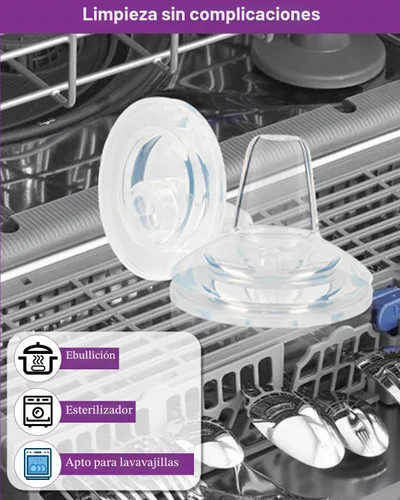 Vista 6 de Tetinas de vaso para biberones Philips Avent anticólicos para bebés, boquilla de silicona de grado alimenticio, pezón suave de flujo variable, 6