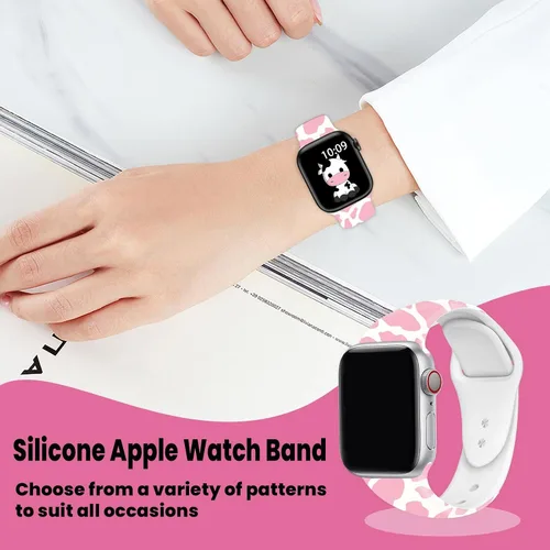 Vista 5 de Bonitas correas de reloj compatibles con Apple Watch de 1.496 pulgadas, 1.575 pulgadas, 1.614 pulgadas, 1.654 pulgadas, 1.732 pulgadas, 1.772