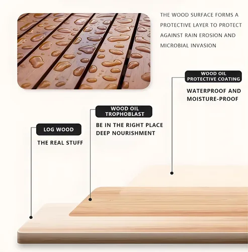Vista 8 de GOODTAKE Aceite Pure Tung, acabado de aceite Tung prémium con cepillo, sellador de madera de aceite Pure Tung para madera desnuda sin terminar, como