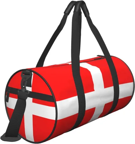 Vista 3 de CARRDKDK Bolsa cilíndrica de viaje de gran capacidad, bonita bolsa de deporte de gimnasio que puede sostener zapatos para mujeres y hombres, bolsa