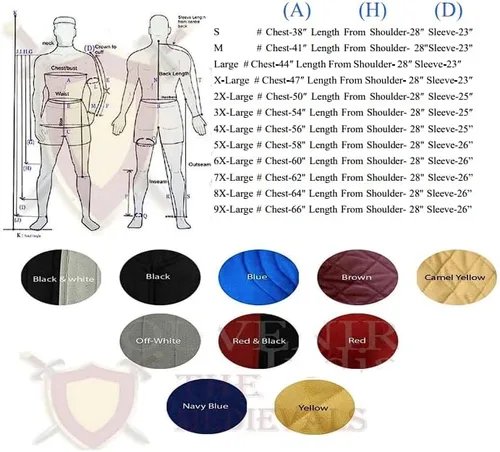 Vista 4 de Gambeson Abrigo acolchado grueso Aketon Chaqueta Armor, vestido de tela de algodón SCA