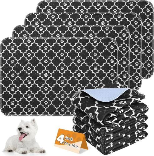 Vista 29 de KOOLTAIL Almohadillas lavables para orina para perros, paquete de 2 alfombrillas de Navidad para mascotas, almohadillas de entrenamiento