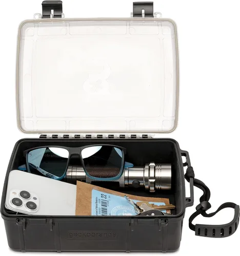 Vista 3 de geckobrands Caja seca impermeable, grande, color negro