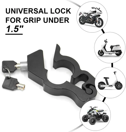 Vista 4 de Candados de Motocicleta de Servicio Pesado – Candados Antirrobo de Acelerador y Freno para Motocicleta de Cross, Ciclomotor, Scooter y ATV