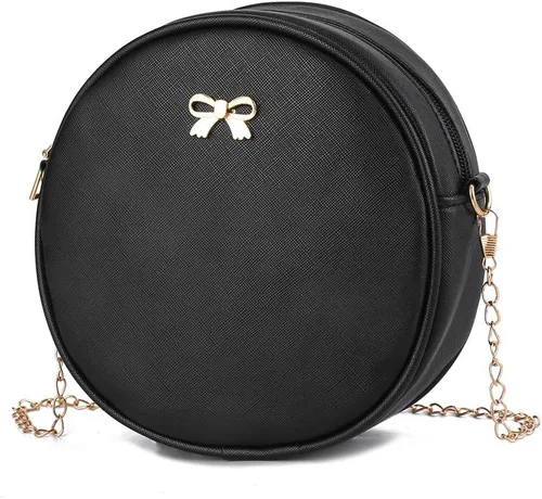 Vista 3 de Mochila de piel para niñas, estilo Bowknot, 3 piezas de mochila, bolso y monedero a la moda, para mujer