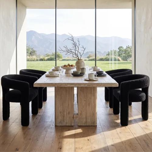 Vista 10 de Silla moderna de comedor en barril, silla de cocina acentuada tapizada en cuero sintético con brazos, silla lateral cómoda para sala de blanco