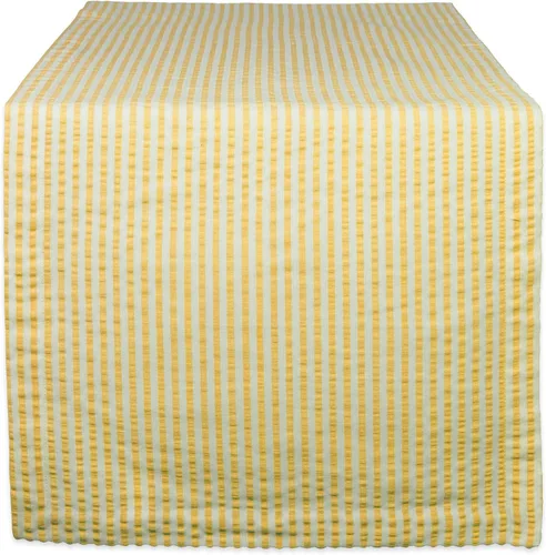 Vista 6 de DII Colección de mesa a rayas de sirsaca 100% algodón, aguamarina, mantel, 60x84, 1 pieza