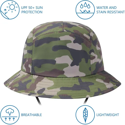 Vista 2 de BASSDASH UPF50+ Sombrero de pescador de pesca para hombres y mujeres, ligero, resistente al agua, plegable, para exteriores, sombreros de sol