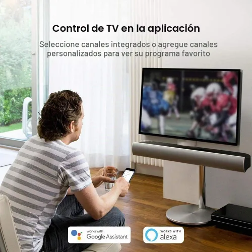 Vista 5 de BroadLink RM4 mini Mando a distancia inteligente y juego de cables de sensores RM4 mini S (Solo Wi-Fi de 2.4 GHz), centro de control remoto IR