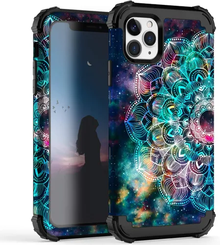 Vista 29 de Hocase Funda para iPhone SE 2022/2020, resistente a prueba de golpes, de plástico duro+goma de silicona, funda protectora híbrida para iPhone SE
