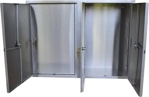 Vista 3 de Omnimed 181801 Gabinete de narcóticos doble doble puerta con 8 estantes, 4"/poco profundo