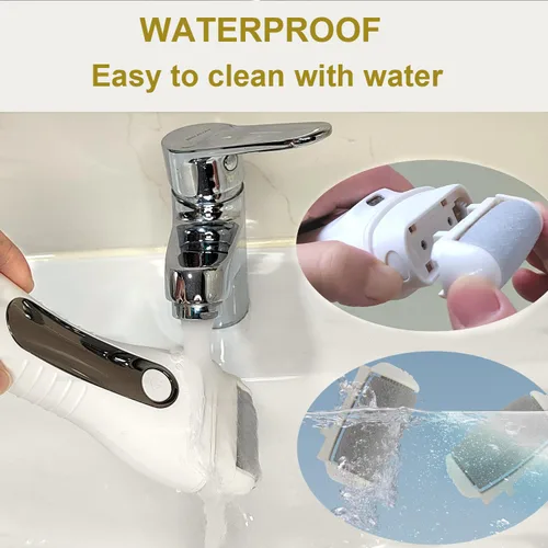 Vista 5 de Removedor eléctrico de callos para pies, elegible por la FSA, limas eléctricas portátiles recargables con 3 cabezales, kit de pedicura para piel
