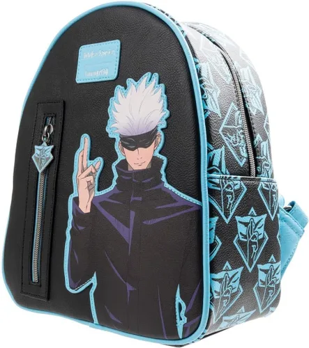Vista 3 de Loungefly Jujutsu Kaisen by Gojo Heo - Mochila exclusiva, Azul
