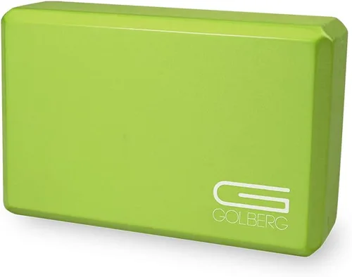 Vista 6 de Golberg - Bloque de espuma para yoga, para fitness, apoyo de alta intensidad y mejora la fuerza o flexibilidad, rosa/verde/verde oscuro, morado