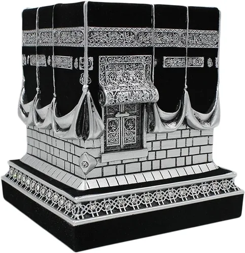Vista 10 de Inicio Decoración de mesa Kaba Réplica Modelo Showpiece Bookend Eid Gift (grande, dorado)