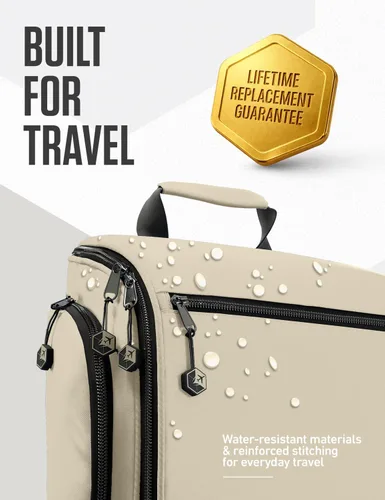 Vista 7 de VENTURE 4TH Neceser de viaje colgante para mujeres y hombres - Organizador grande de artículos de tocador con 18 compartimentos, bolsa extraíble