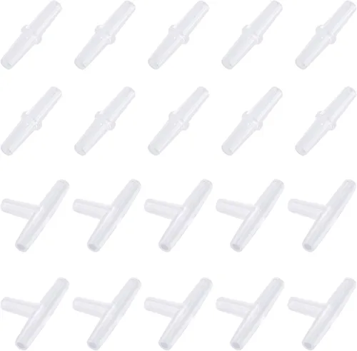 Vista 8 de Pawfly 8 conectores de tubería de aerolínea de acuario, divisor de conector Y de línea aérea de 3/16 pulgadas para tubería de bomba de aire 1 tipo