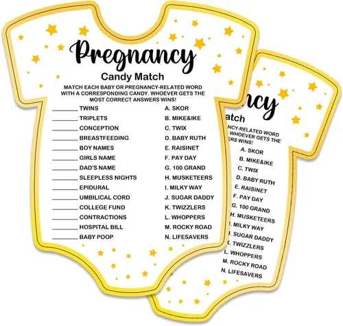 Vista 10 de Juegos de baby shower, tarjetas de juego de preguntas para bebés, suministros y actividades divertidos para juegos de fiesta de baby shower, género