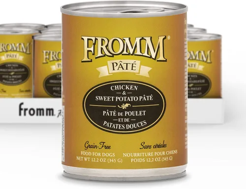 Vista 26 de Fromm Comida para perros con paté de carne de res y cebada - Comida húmeda prémium para perros - Receta de carne de res - Caja de 12 latas