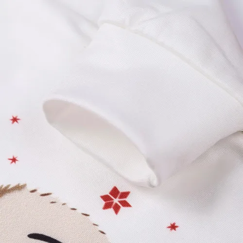 Vista 6 de Awoscut Pijamas de Navidad para la familia, conjuntos de pijamas de Navidad a juego para parejas, adultos y niños, pijamas de Navidad