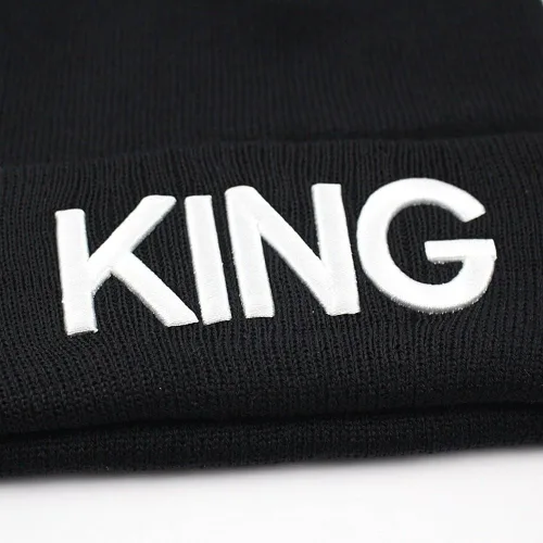 Vista 5 de MIUNIKO 2 gorros de invierno con capucha de calavera de rey y reina para parejas
