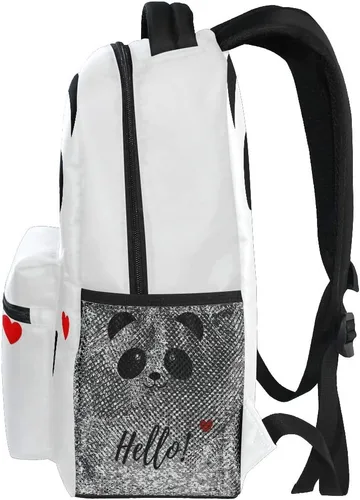 Vista 39 de ATTX Linda mochila con diseño de panda para niños y niñas, Panda-h, Ciclismo