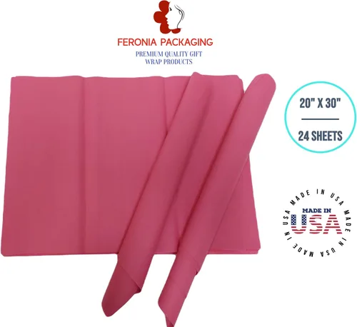 Vista 2 de Azalea - Cuadrados de papel de seda rosa, 24 hojas a granel, papel de regalo premium y suministros de arte para cumpleaños, vacaciones o regalos por