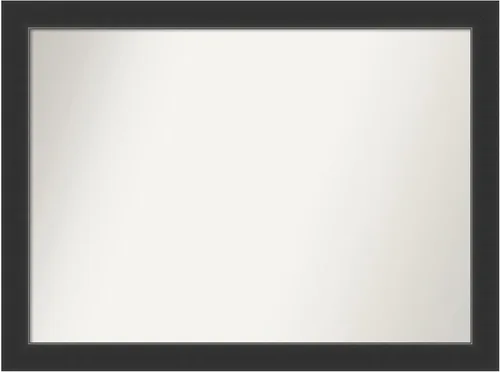 Vista 406 de Amanti Art Espejo personalizado, espejo de baño negro Astor, espejo de pared o espejo de tocador de baño sobre el fregadero (25 x 25 pulgadas)