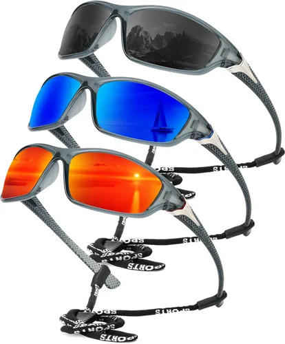 Vista 46 de KALIYADI 4 Pack Polarized Sunglasses-Men Sports Sun-glasses: Mens Sunglasses UV Protection for Fishing Driving Cycling