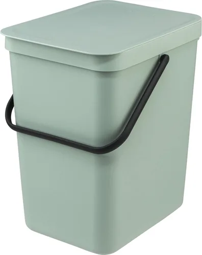 Vista 12 de Brabantia Sort & Go Cubo de Reciclaje 3.2 Galones (Verde Jade) Cubo de Basura de Plástico Eficiente en Espacio con Asa, Tapa Removible y Que