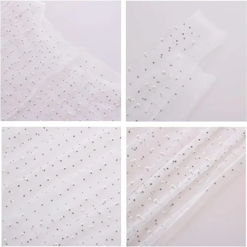 Vista 6 de Leezeshaw Traje de baño de malla transparente con cuentas para mujer, vestido largo tipo túnica de playa para niña