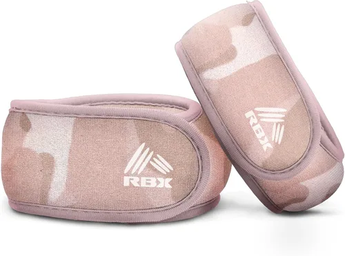 Vista 14 de RBX Juego de pesas para muñeca y tobillo (2 libras/1 libra cada uno), ajuste cómodo ajustable para entrenamiento y tonificación