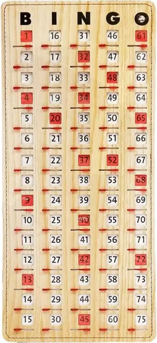 Vista 10 de MR CHIPS Tarjeta de bingo principal con punta de dedo a prueba de atascos con ventanas deslizantes Tarjetas de llamadas de cartón grandes