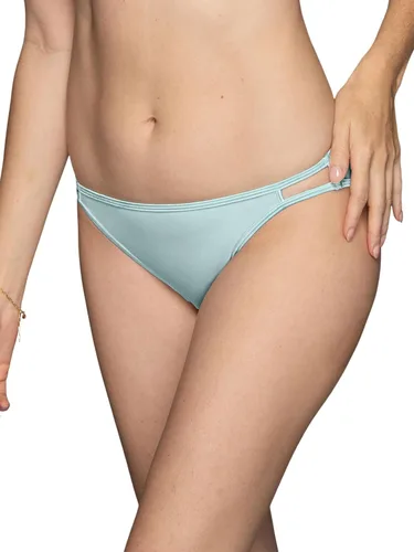 Vista 70 de Vanity Fair Bragas de bikini con tira para mujer, Illumination, con elástico sedoso y ribete de satén Paquete de 3 Negro (Midnight Black)