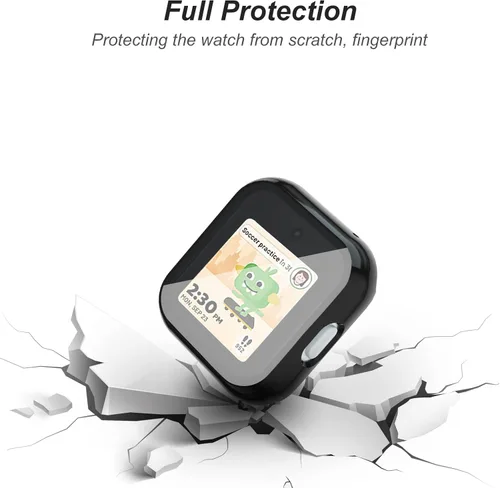 Vista 4 de BlackPro Protector de pantalla compatible con SyncUP Kids Watch (no compatible con SyncUP Watch 2), policarbonato duro y funda de vidrio templado